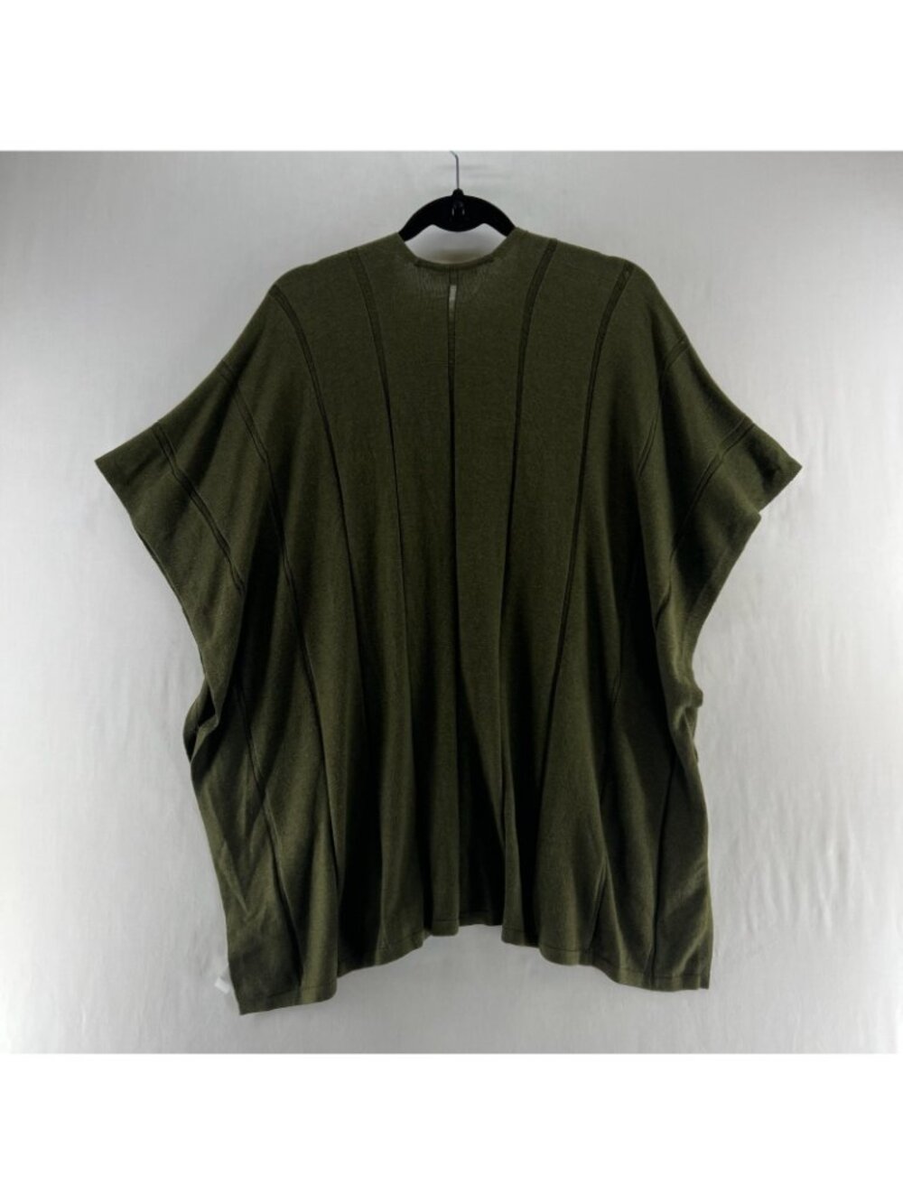 LOFT Open Front Poncho Cardigan Sweater Womens XS/S Kimono Relaxed Olive Green - Picture 2 of 9